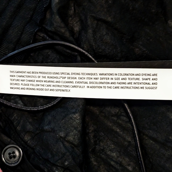 NWT Rundholz Dip Drop Crotch Cotton Pants – Black – Size L - Picture 8 of 9